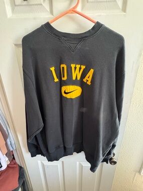 Nike Black Sweatshirt with Yellow Embroidered Lettering